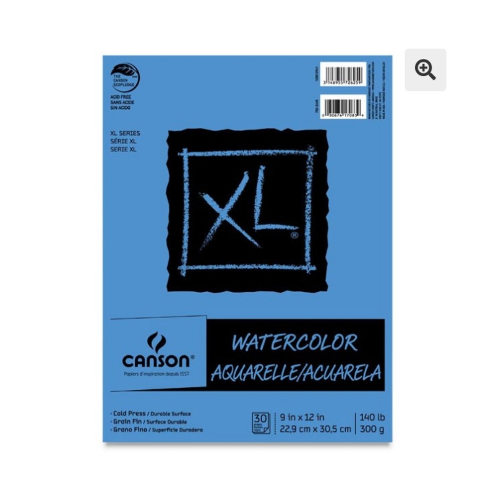Canson XL Mix Media Watercolor Pad 9" x 12" 40 Sheets